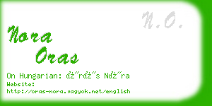 nora oras business card